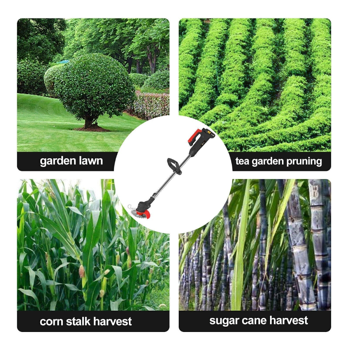 Powerful Cordless Grass Trimmer – Includes Two Free Batteries, Lightweight & Easy to Use